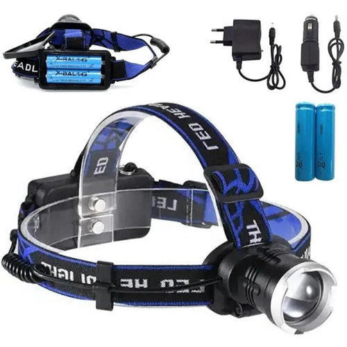 Налобный фонарь Bailong BL-T24-P50 аккумуляторный LED/Zoom 3 режима ...