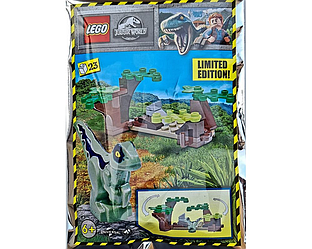 LEGO 1222217 Мініфігурка колекційна  Jurassic World  Raptor and Hideout Раптор в укритті LE