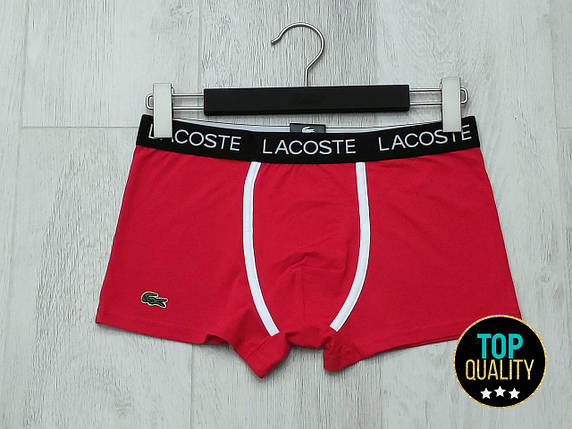 Чоловічі труси хіпси Lacoste зі смужками. Червоні, фото 1