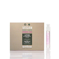 Лікувальний лосьйон проти випадіння волосся Envie Vegan в ампулах для жінок
