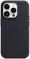 Оригинальный кожаный чехол Apple Leather Case MagSafe MPPG3ZM/A для Iphone 14 Pro (6.1") Black