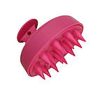 Щітка-масажер для миття голови, силіконова, Малинова, фото 2