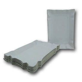 Одноразові білі тарілки паперові розмір 130х190 щільні 100 шт/уп. одноразові паперові тарілки