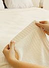 Плед покривало косичка, 100% cotton, молочний колір (Розміри і кольори в асортименті), фото 3