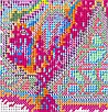Набір для вишивання за нанесеною на канву схемою "Pink Flower Burgundy". AIDA 14CT printed, 31*36см, фото 9