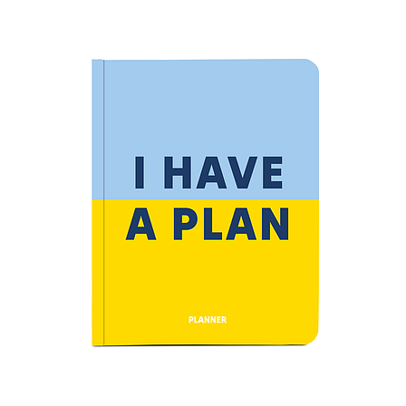 Планер I HAVE A PLAN синьо-жовтий ORNER, фото 1