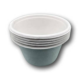 Тарілка одноразова паперова об'єм 600 мл Ø 142 мм біла 50 шт/уп.