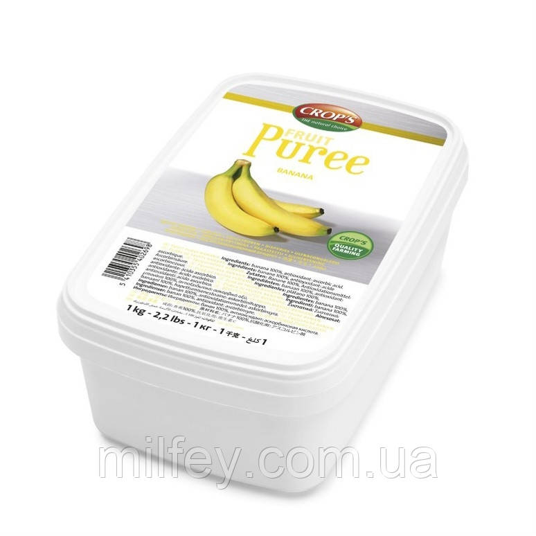Пюре Банан, заморожене, Crop's, Бельгія, 1 кг, фото 1