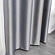 Готові штори в спальню із щільної тканини атлас блекаут сірого кольору 150х270 (2 шт). Набір щільних штор., фото 5