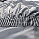 Готові штори в спальню із щільної тканини атлас блекаут сірого кольору 150х270 (2 шт). Набір щільних штор., фото 6