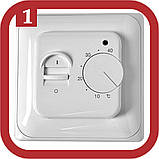 2 м² (350W) Нагрівальний мат у плитку Flex EHM-175 + механічний терморегулятор, фото 3