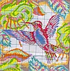 Набір для вишивання за нанесеною на канву схемою  "Hummingbirds (1)".   AIDA 14CT printed, 27*27 см, фото 5