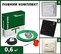 Нагревательный кабель Thermeco 18W + механический терморегулятор на выбор