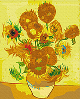 Картина за номерами репродукції художників Соняшники Репродукція Набір для малювання на полотні 40х50 Brushme BS8028