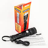 Ліхтар ручний Quantum Solid-M 10W LED  з USB + Li-ion18650/2600mAh, box, фото 6