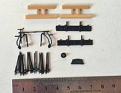 Комплект накладних деталей до вагонів (стійки, торці), масштабу Н0,1:87