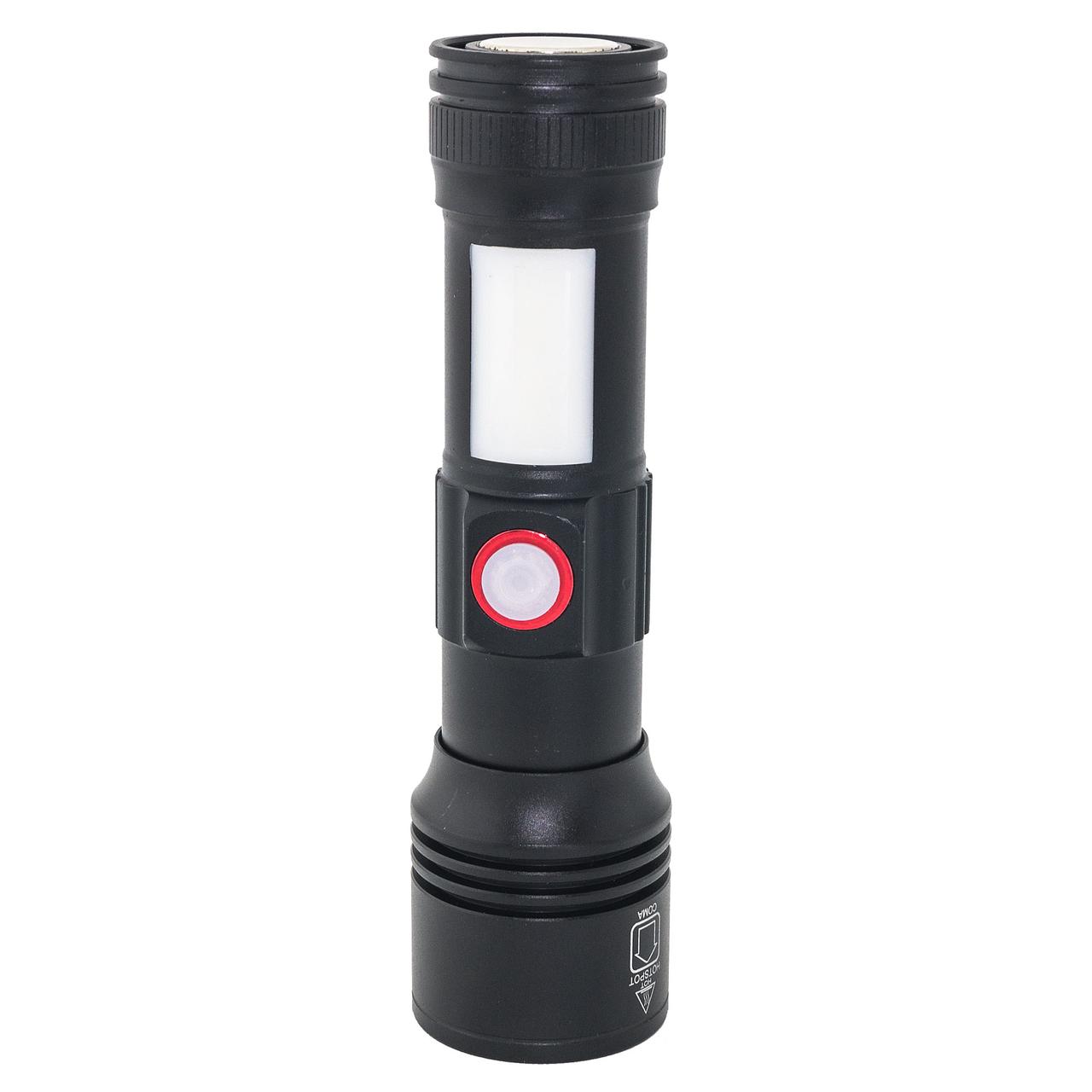 Ліхтар ручний Quantum QM-FL1031 Adept 10W LED zoom +COB з USB+ Li-ion18650/2600mAh, фото 1