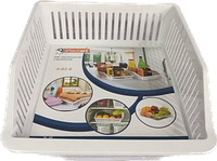 Пластиковий низький лоток-органайзер білий для кухні та дому