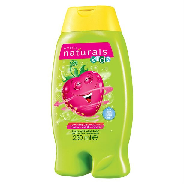 Гель для душу та піна для ванни 2-в-1 «Смачненька полуниця», 250 мл Naturals Kids