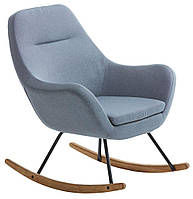 Стильное тканевое Кресло-качалка (светло голубая) daymart