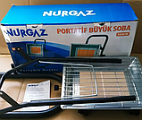 Газовий пальник-обігрівач інфрачервоного випромінювання Nurgaz NG-310P на підставці з редуктором та шлангом, фото 10
