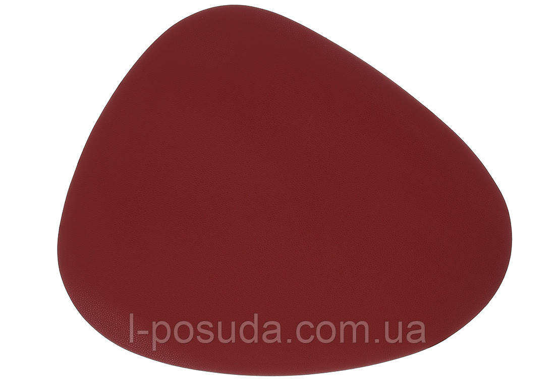 Серветка сервірувальна  з екошкіри Крапля, колір - бордовий 45*37см (4 штуки), фото 1