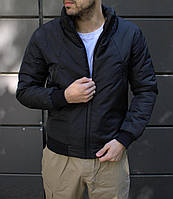 Мужская утепленная куртка бомбер черного цвета L