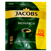 Кофе Jacobs Monarch растворимый 300г+100 (Якобс Монарх 400г)