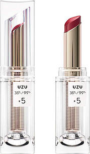 UZU by FLOWFUSHI 38 ℃ / 99F lipstick TOKYO +5:Red Intence Semi-matte помада-блиск, 3,8 г