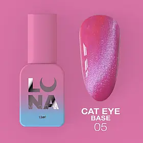 Камуфлююча база LunaMoon Cat Eye Base No5 з ефектом котяче око, 13 мл