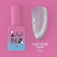 Камуфлирующая база LunaMoon Cat Eye Base №2 с эффектом кошачий глаз, 13 мл