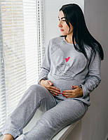 Теплая пижама для беременных и кормящих мам