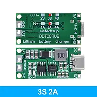 BMS 3S Контроллер заряда 2A плата заряда 3x Li-ion 18650 12.6V