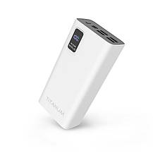 Портативний зарядний пристрій Power Bank 30000mAh 22.5W із швидкою зарядкою TITANUM 728S White, фото 2