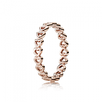 Серебряное кольцо в позолоте Pandora Символ любви rose 188696C00