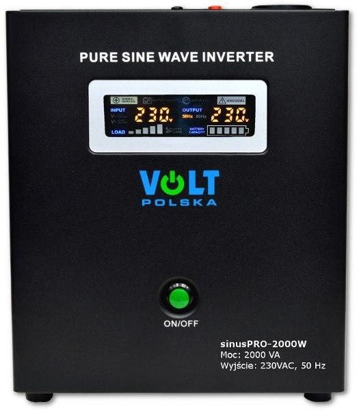 Гібридне ДБЖ/інвертор Volt Polska SINUS PRO 2000 W 24/230V 1400/2000W (3SP200024W)