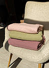 Плед покривало косичка, 100% cotton, фісташковий колір (Розміри і кольори в асортименті), фото 8