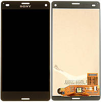 Дисплей модуль тачскрин Sony D5803 Xperia Z3 Compact/D5833 черный оригинал переклеенное стекло