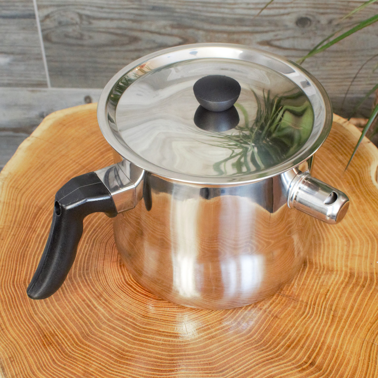 Каструля-молочник Edenberg 1 л з неіржавкої сталі зі свистком і кришкою