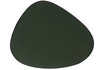 Салфетка сервировочная из экокожи Капля, цвет - темно-зеленый 45*37см (4 штуки)
