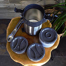 Термос для їжі 2 л 3 судочка Aplus, фото 2