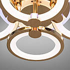 Світлодіодна люстра каркас золото 70 Вт 62 см на пульті д/у з діммером і підсвічуванням основи D-9133/4G LED, фото 3