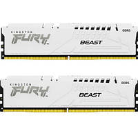 Модуль пам'яті для комп'ютера DDR5 64GB (2x32GB) 6000 MHz Beast White Kingston Fury (ex.HyperX)