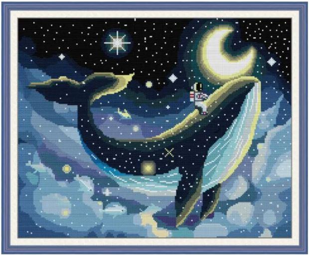 Набір для вишивання за нанесеною на канву схемою "The sea of stars". AIDA 14CT printed, 47*40 см