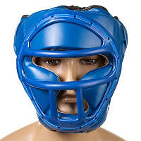 Шлем для бокса Everlast/единоборств с пластиковой маской размер S синий