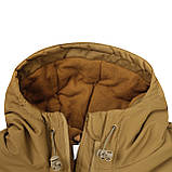 Зимова тактична куртка WinTac STALKER WINTER ARMOR COYOTE VELCRO койот, фото 4
