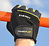 Рукавички для фітнесу PowerPlay 9058 Energy чорно-жовті L, фото 6