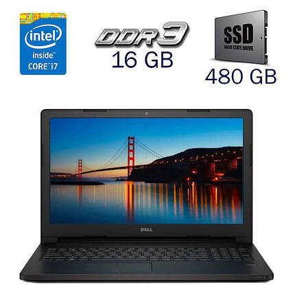 Ігровий ноутбук Dell Latitude 3570/ 15.6" (1366x768)/ Core i7-6500U/ 16 GB RAM/ 480 GB SSD/ GeForce 920M 2GB, фото 1
