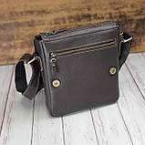 Чоловіча сумка шкіряна GS флотар коричнева, фото 3