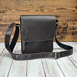 Чоловіча сумка шкіряна GS флотар коричнева, фото 6